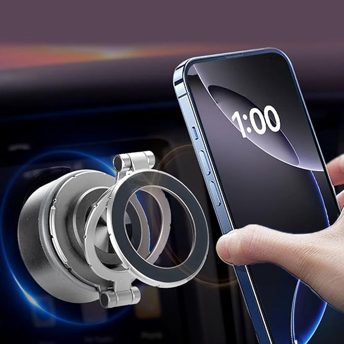 Electric Car Phone Holder Wireless Charging Magnetic Phone Mount for Dashboard Auto iPhone Holder for Car Interior Accessories