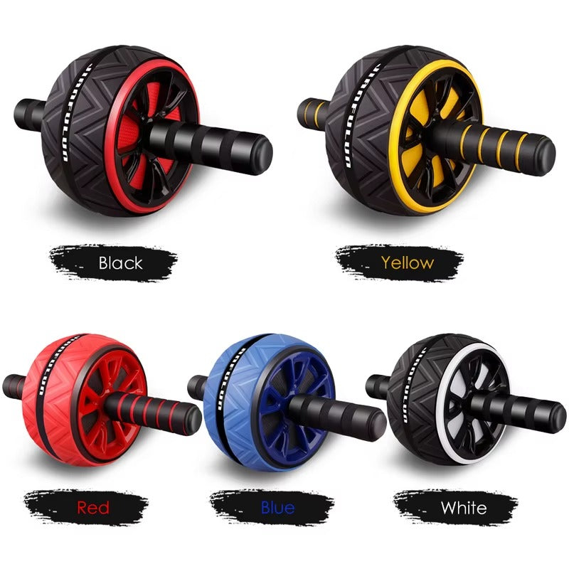 Abdominal Roller Exercise Wheel Mute Fitness Equipment for Arms Back Belly Core Training Free Knee Pad for Men and Women