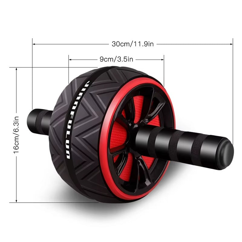 Abdominal Roller Exercise Wheel Mute Fitness Equipment for Arms Back Belly Core Training Free Knee Pad for Men and Women
