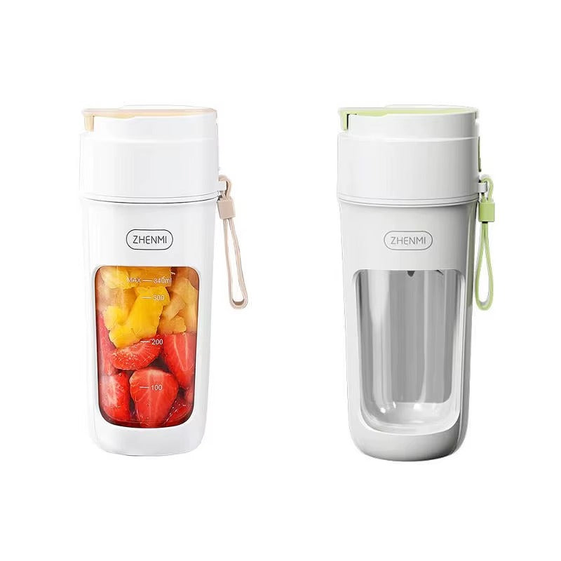 Mini Fresh Juicer Bottle USB Rechargeable Portable Blender with 8 Blades – Food Grade Smoothie & Coffee Grinder